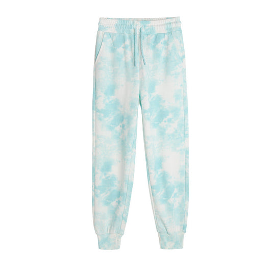 Girl's Sweatpants White And Blue