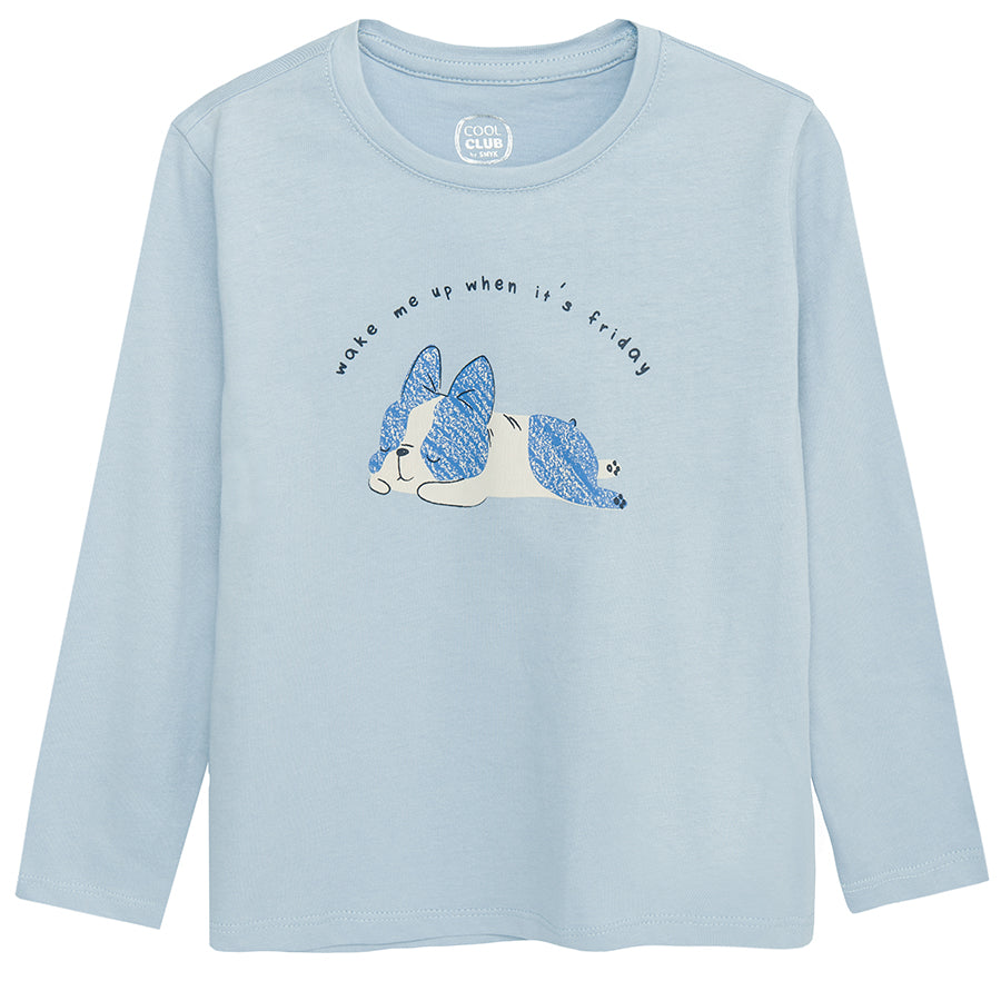 Girl's Long Sleeved Blouse Light Blue