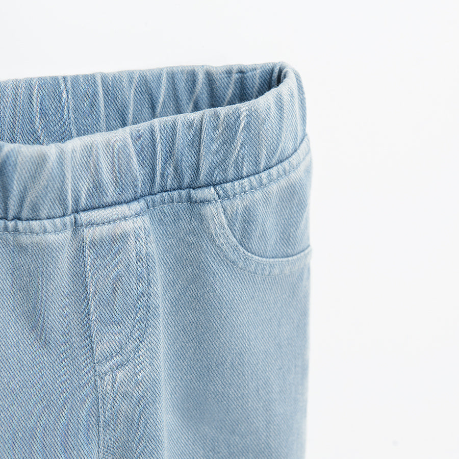 Girl's High Waisted Jeggings Denim