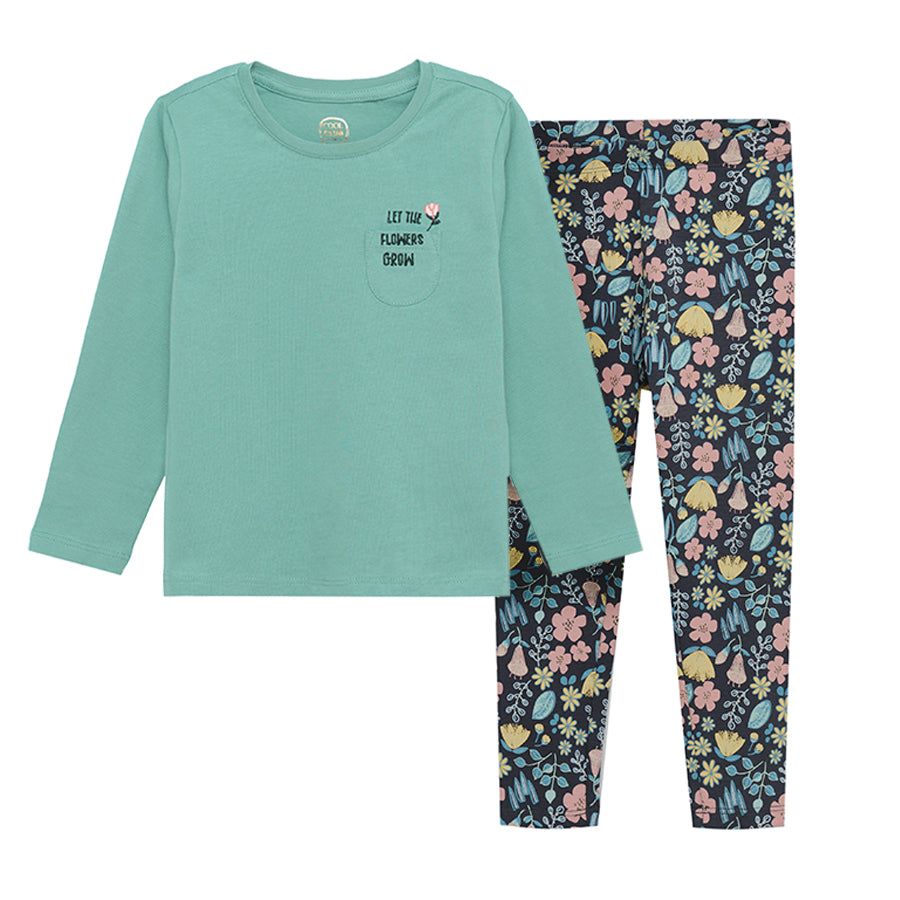 Girl's Set Blouse With Long Sleeves Leggings Mix CC CCG2511154-00