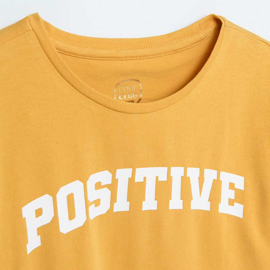 Girl's Long-sleeved Shirt Yellow Pink Set 2 Pack