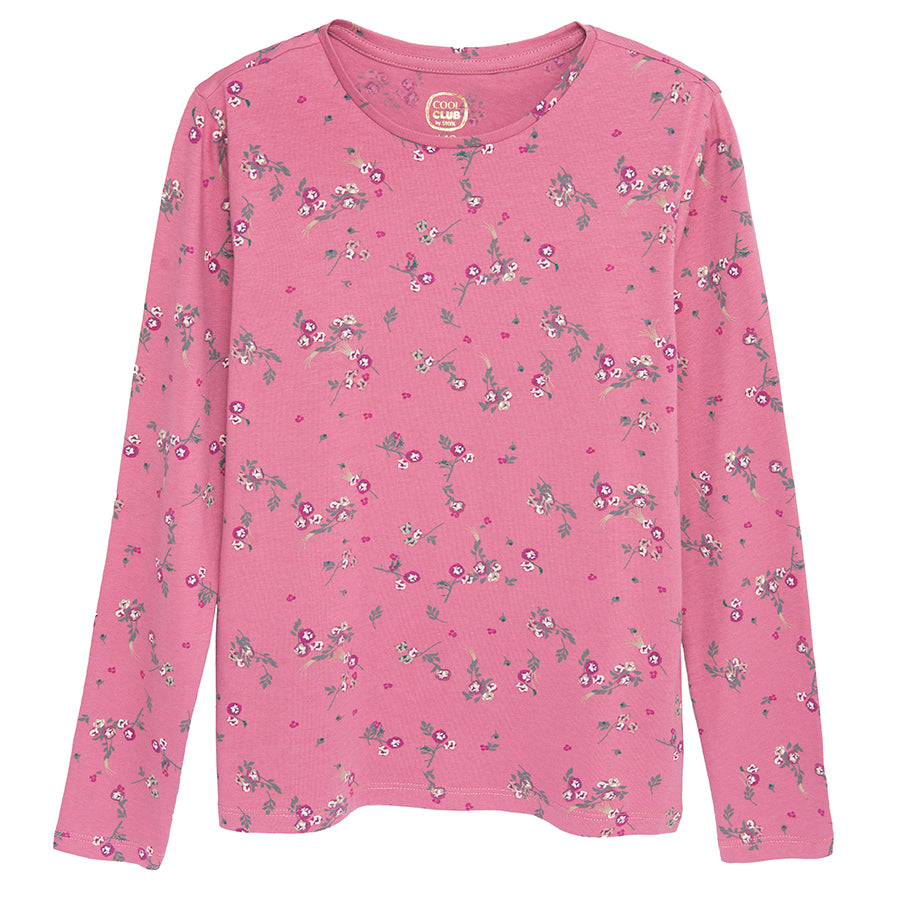 Girl's Long-sleeved Shirt Yellow Pink Set 2 Pack