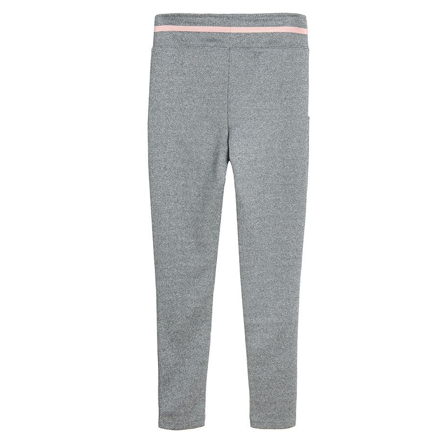 Girl's Sports Leggings Gray Melange