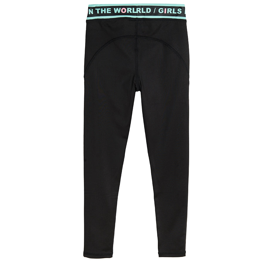 Girl's Sports Leggings Black