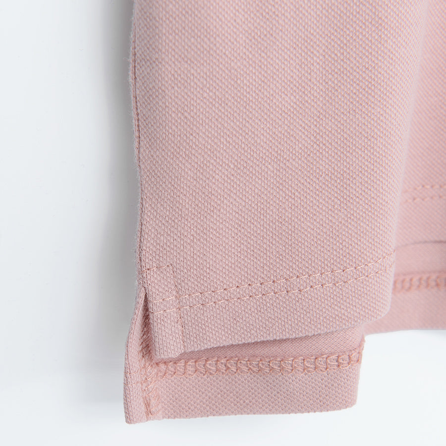 Girl's Short Sleeved Polo Shirt Light Pink