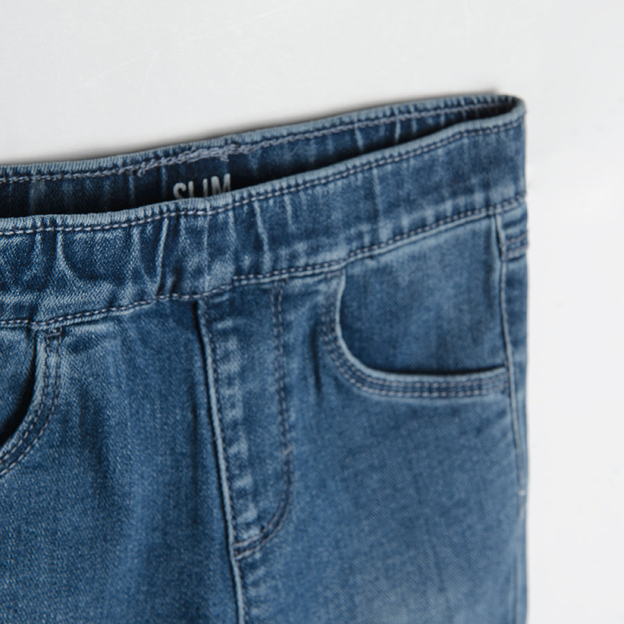 Girl's Denim Pants Slim Denim Flowers
