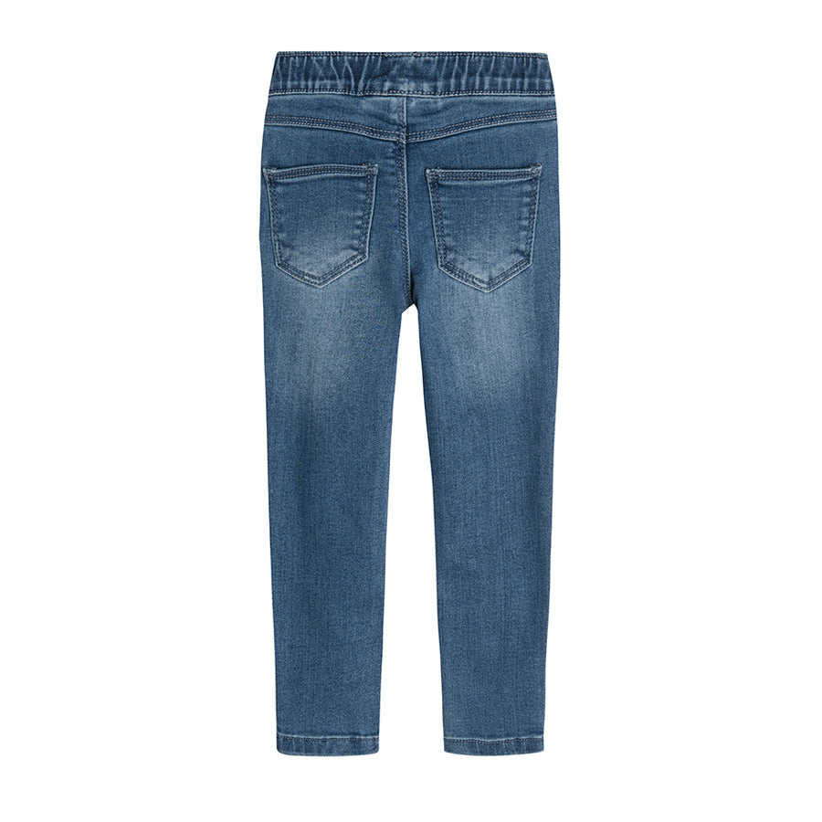 Girl's Denim Pants Slim Denim Flowers