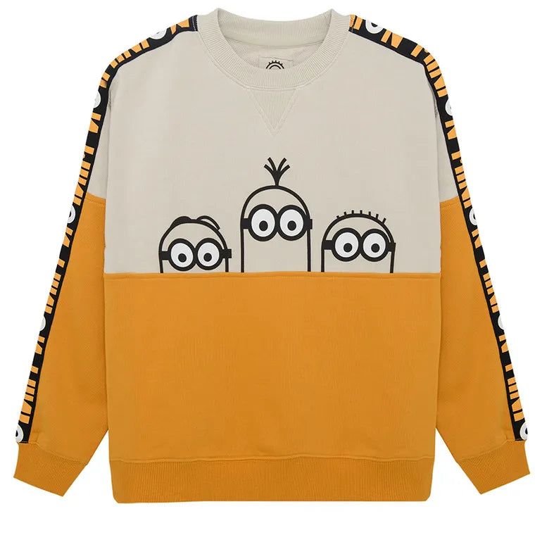 Boy's Sweatshirt Mix Beige and Yellow Minions