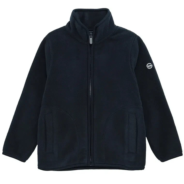 Boy's Fleece Jacket with a Zip Dark Blue Color