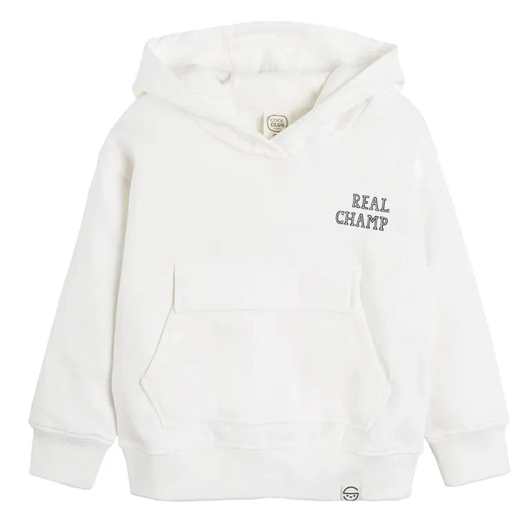 Boy's Hooded Sweatshirt Ecru