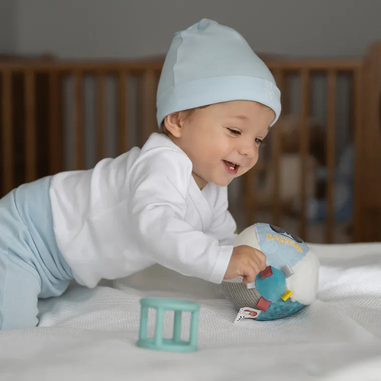 Baby Hat, Organic Cotton, Light Blue, White, Set, 2 Pack CC CAB2201449