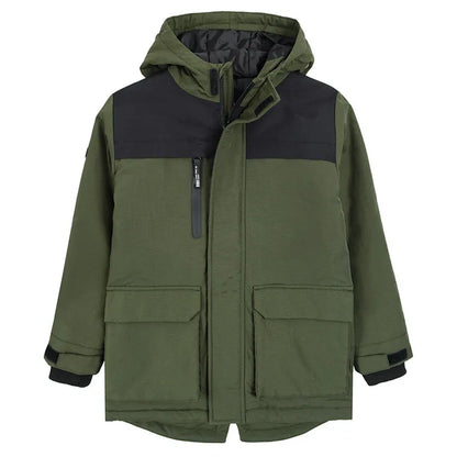 Boy's Hooded Jacket Dark Green