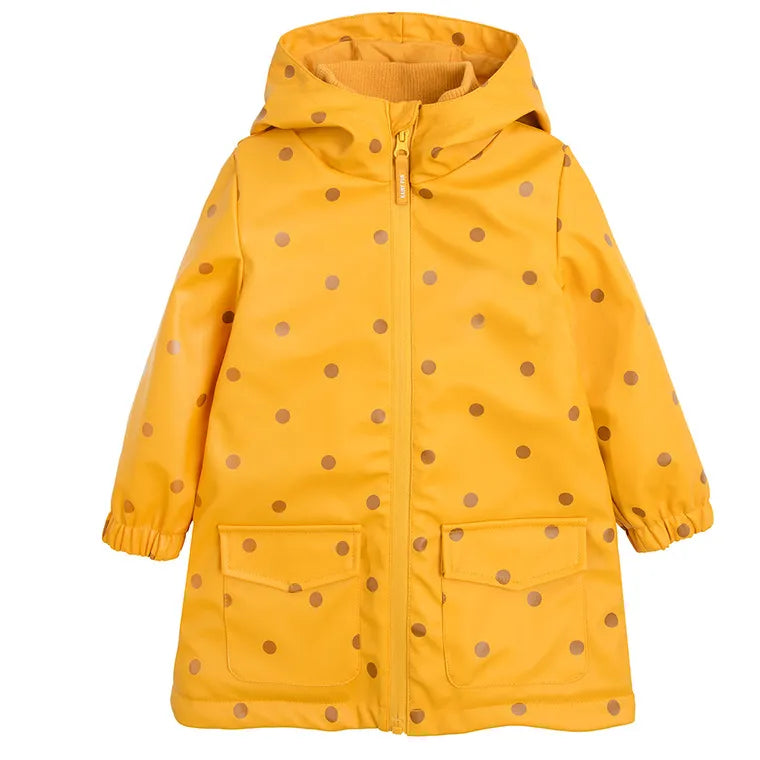 Girl's Hooded Rain Jacket Yellow