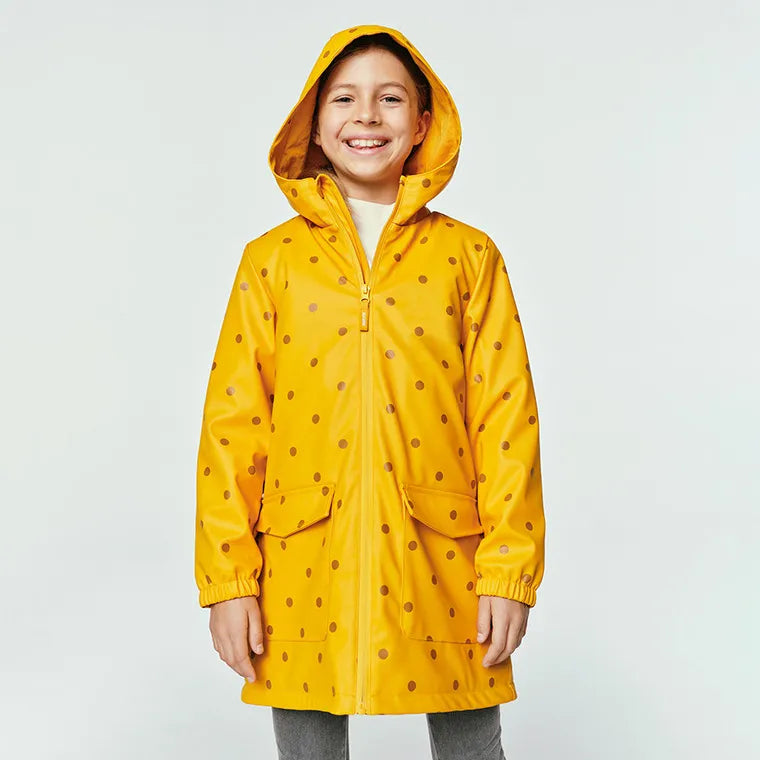 Girl's Hooded Rain Jacket Yellow