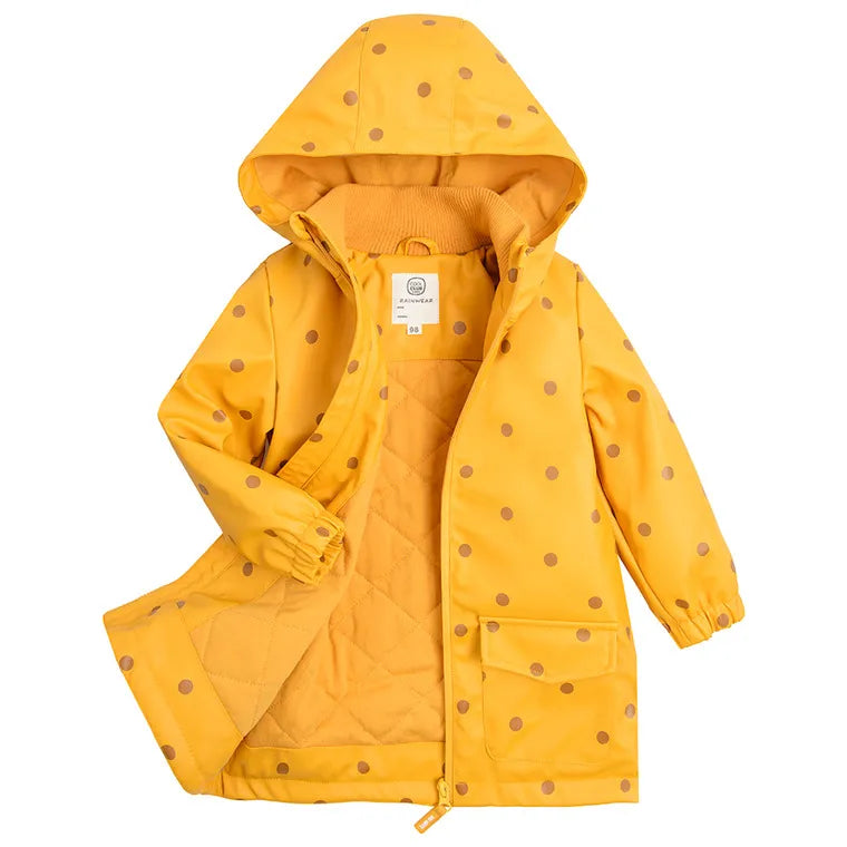 Girl's Hooded Rain Jacket Yellow