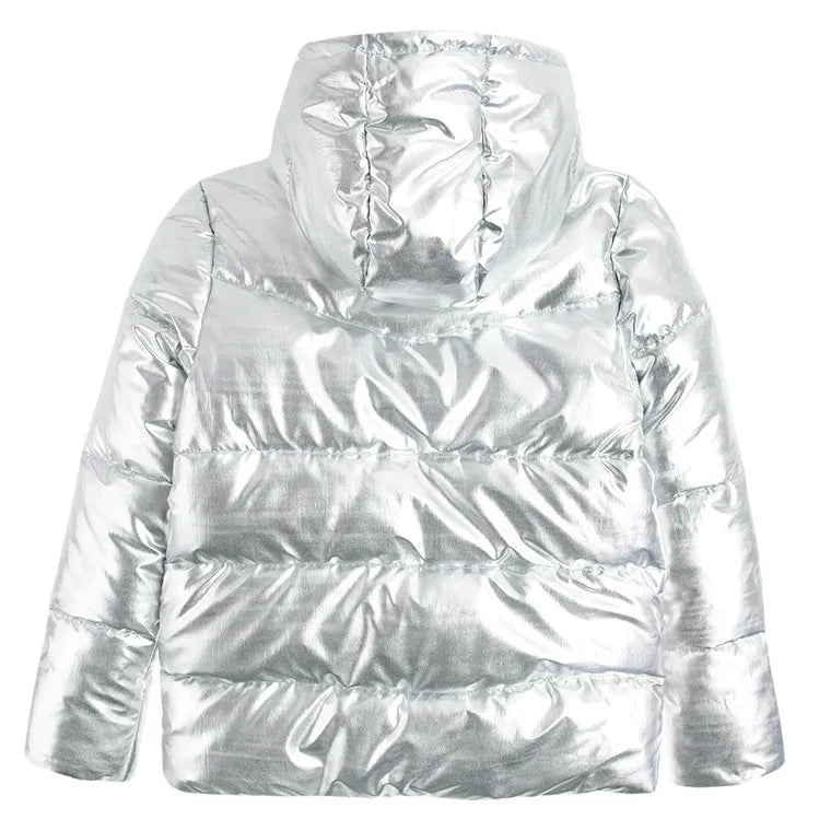 Girl's Jacket With a Hood Silver