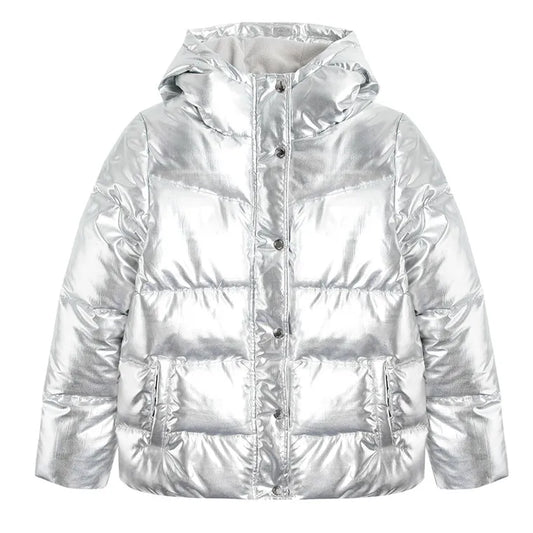 Girl's Jacket With a Hood Silver