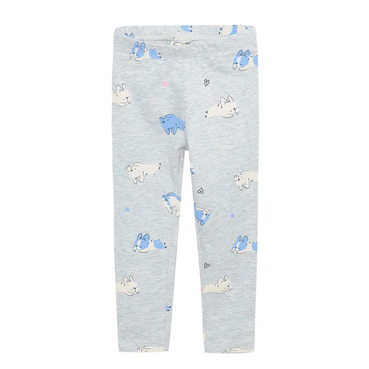 Girl's Leggings Sky Blue Navy Blue Gray Set 3 Pack