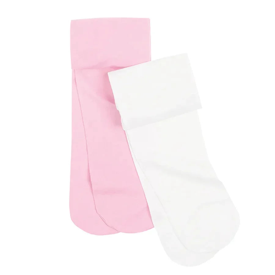 Tights for girls, white, pink, set, 2 pcs. CC BHG1611685
