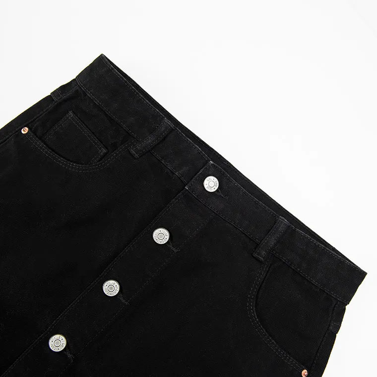 Girl's Denim Skirt, Black