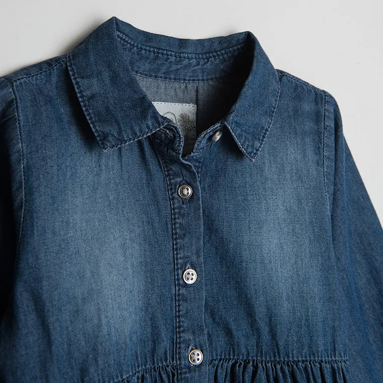 Girls Denim Dress With Long Sleeves CC CJG2410759