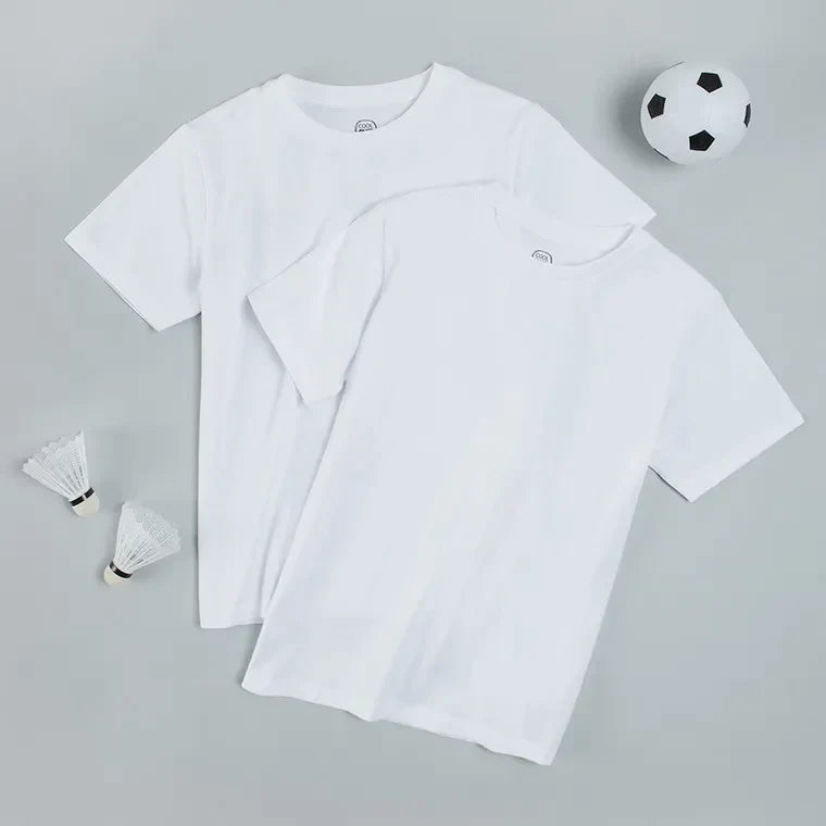 Boy's T-Shirt, White, Set, 2 Pcs.