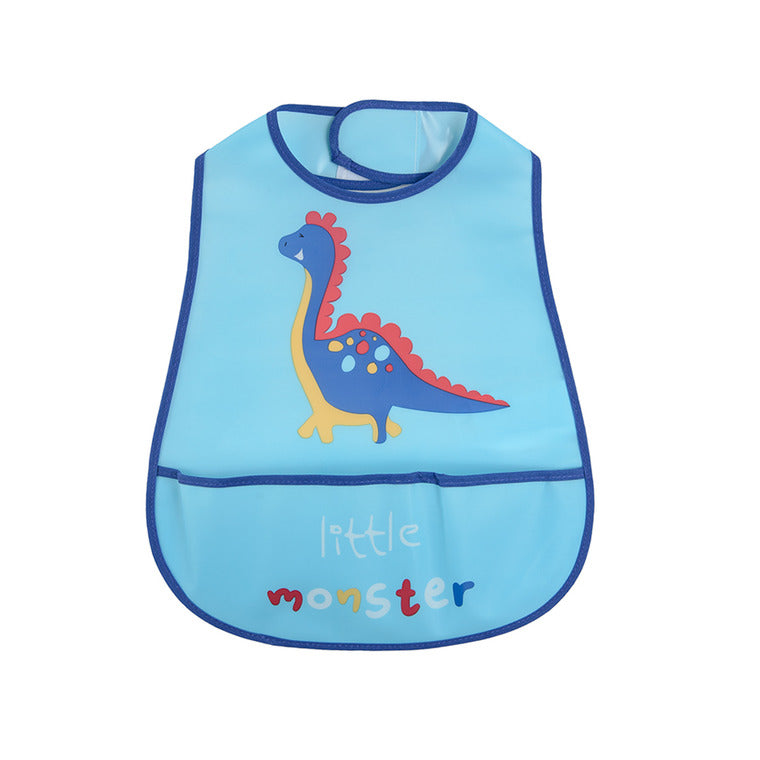 Boy's Bib with a Pocket Blue Dinosaur CC CTB2403581-NB