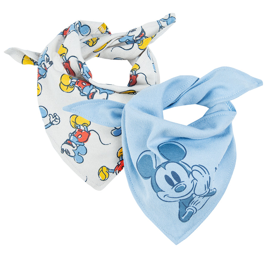 Boy's Scarf Blue Gray Mickey Mouse Set 2 Pcs CC LAB2500538 00-New Born