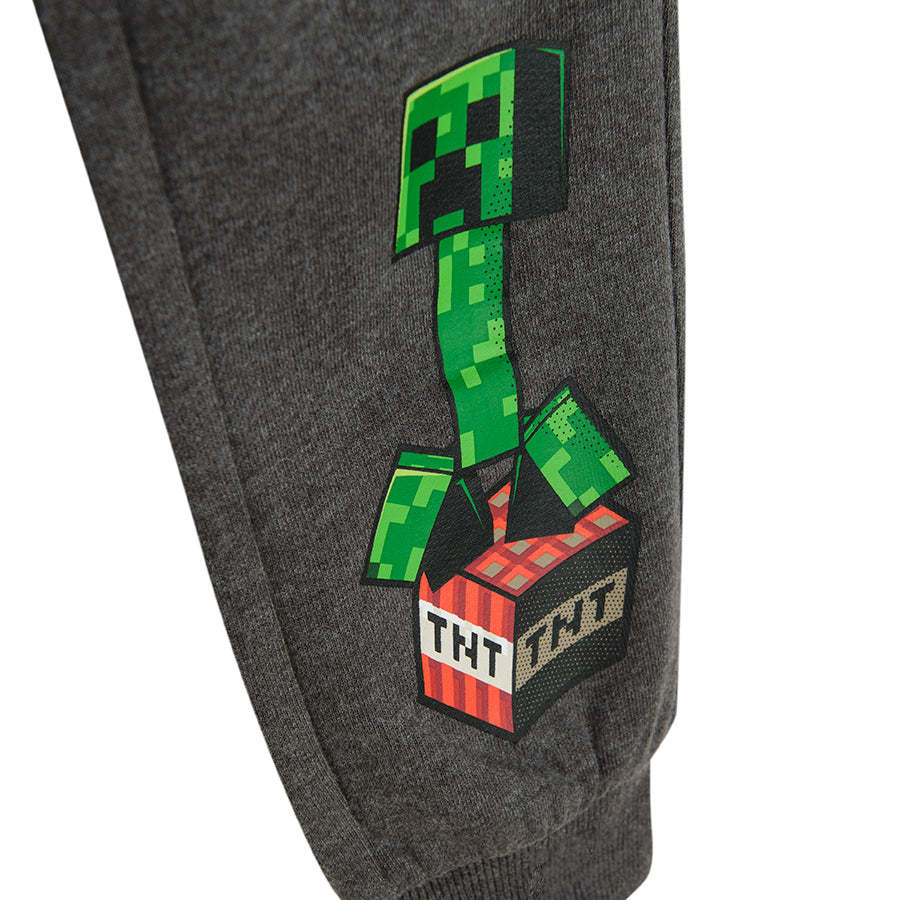 Boys' Sweat Pants Gray Melange Minecraft