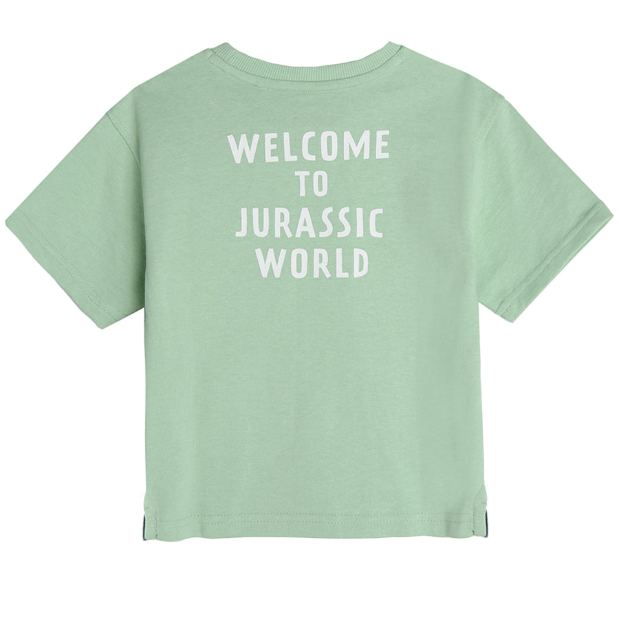 Boy's T Shirt Light Green Reversible Sequins Jurassic World