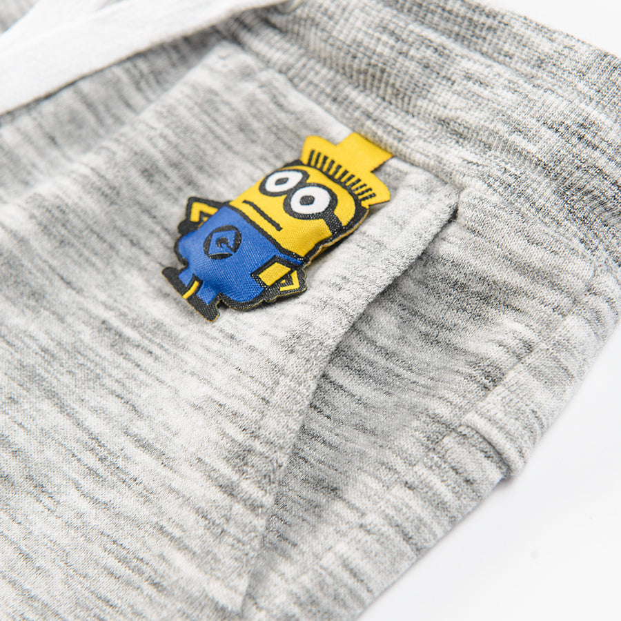 Boy's Sweat Pants Gray Minion
