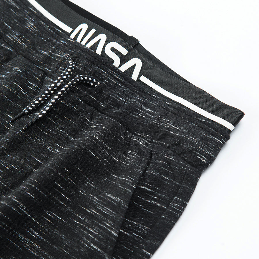 Boy's Sweat Pants Slim Fit Black NASA