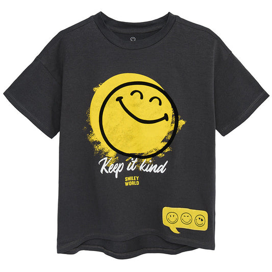 Girl's T-Shirt Graphite Smiley World