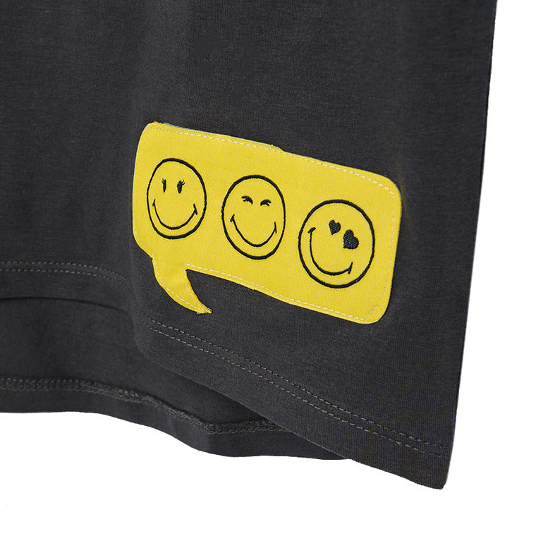 Girl's T-Shirt Graphite Smiley World