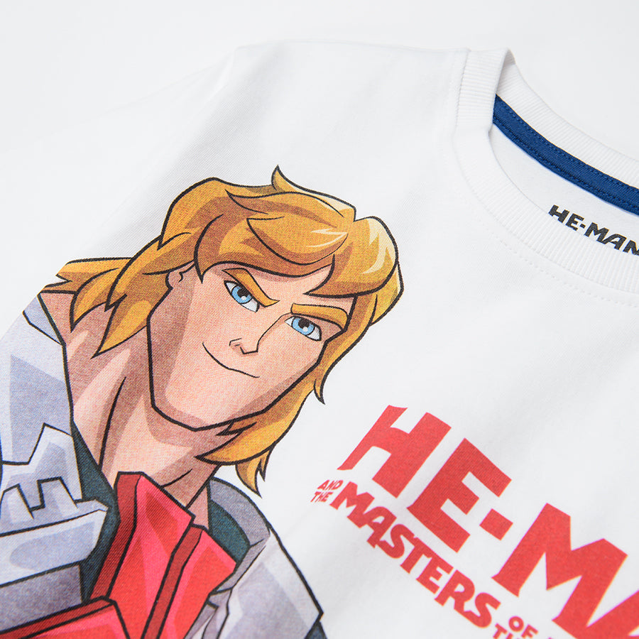 Pajamas for Boy's White & Navy Blue He-Man -