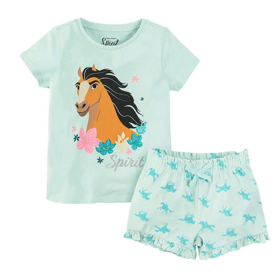 Girl's Pajamas Mint Mustang Spirit of Freedom -