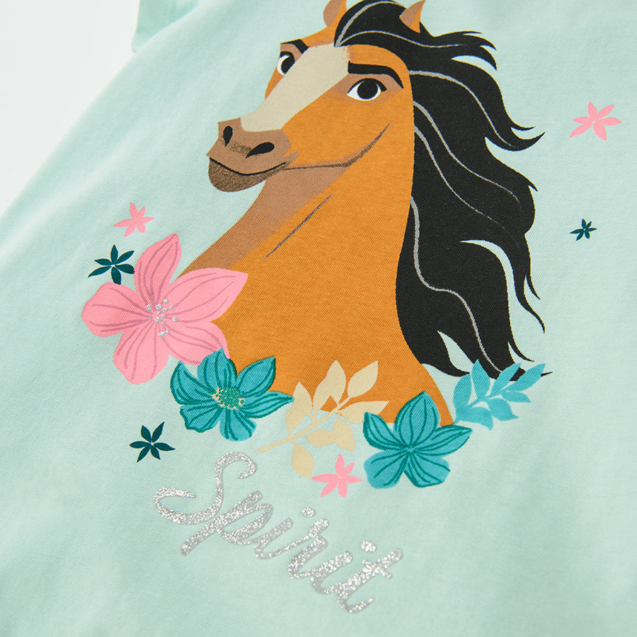 Girl's Pajamas Mint Mustang Spirit of Freedom -