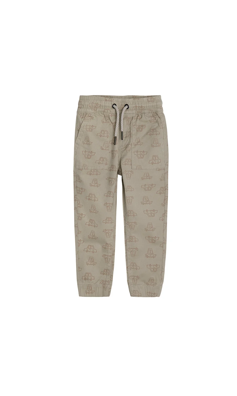 Boys Cloth Pants Jogger Beige Cars