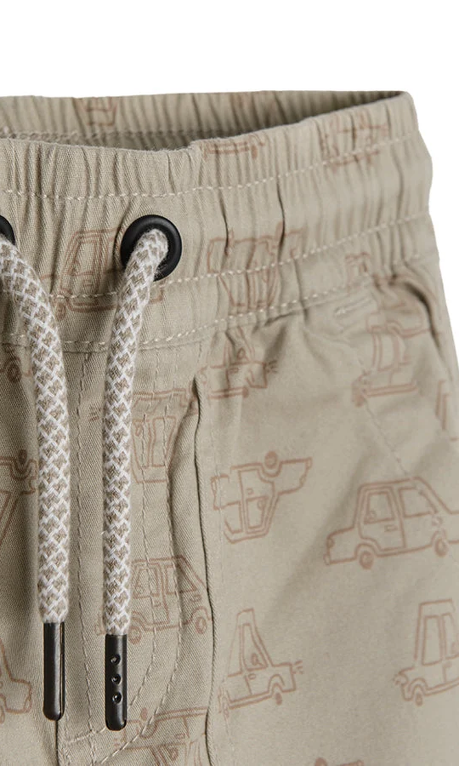 Boys Cloth Pants Jogger Beige Cars